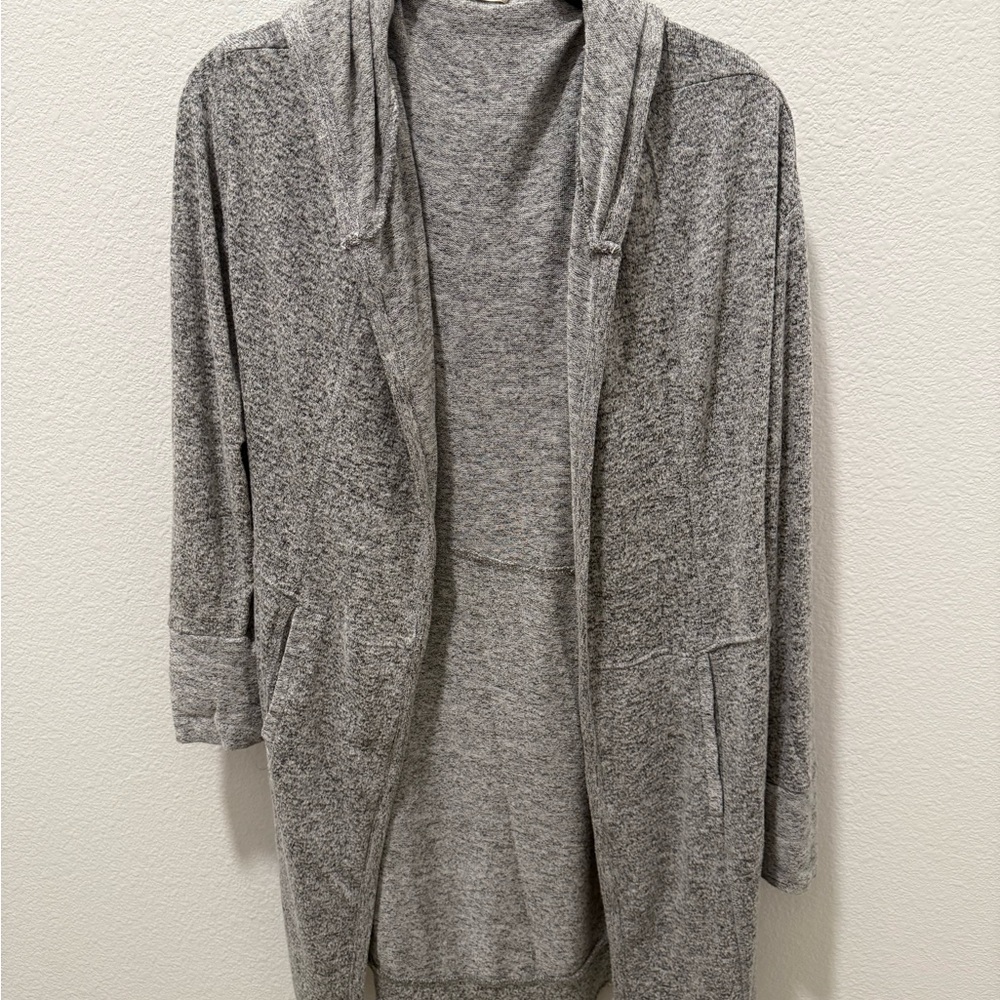 Altar'd State Gray Cardigan Sweater Long Open-Front